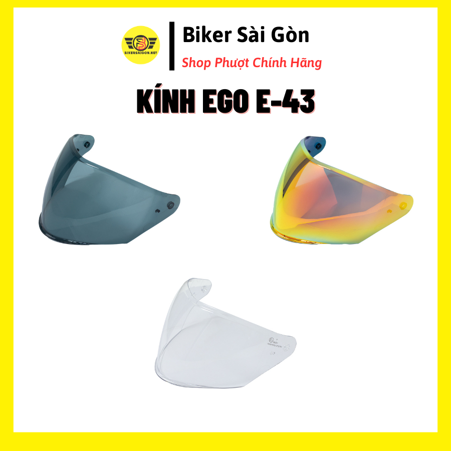 Kính Chắn Gió Mũ EGO E-43 - Biker Sài Gòn