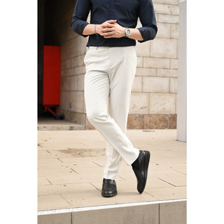 Quần tây nam hàn quốc dáng baggy suông màu Trắng Kem Style Công Sở Trending 2025 - JA0101