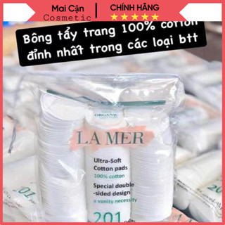 [1 Gói 201 Miếng Chính Hãng] Bông Tẩy Trang Lamer 100% Cotton Êm, Mịn, Sạch