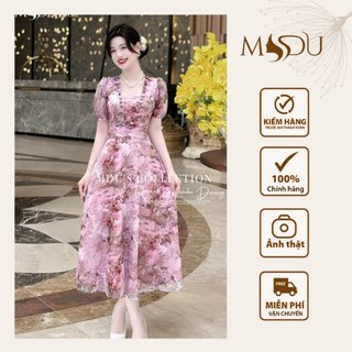 Váy Dạo Phố MDU4142 Gam Tím Nhạt Dáng Xòe Thanh Lịch Từ MDU K20-D2-3