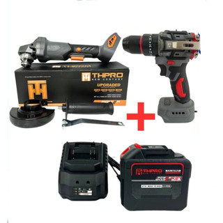  Combo Máy Cắt THPRO F1 + Máy Khoan Pin 3 Chức Năng THPRO 7721 xám,động cơ không chổi than chân pin phổ thông + pin sạc 