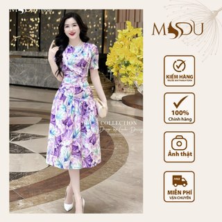 Váy Thiết Kế MDU4168 Chất Liệu Lụa Mango Mềm Mịn, Dáng Váy Xòe Nhẹ Nhàng Từ MDU K32-D3-3