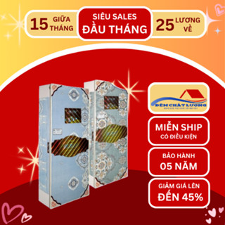 Đệm Bông Ép Tuấn Anh dày 9cm 03 mảnh, bông xanh kháng khuẩn