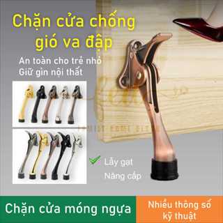 Chặn cửa móng ngựa thông thường và loại nâng cấp có lẫy gạt chống va đập cửa, giữ cửa an toàn ở vị trí cố định