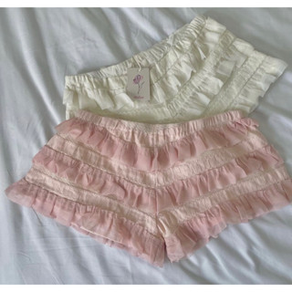 Quần chăn lợn |Short nữ bèo tầng chất liệu ren thun| quần đùi form ngắn dáng ôm