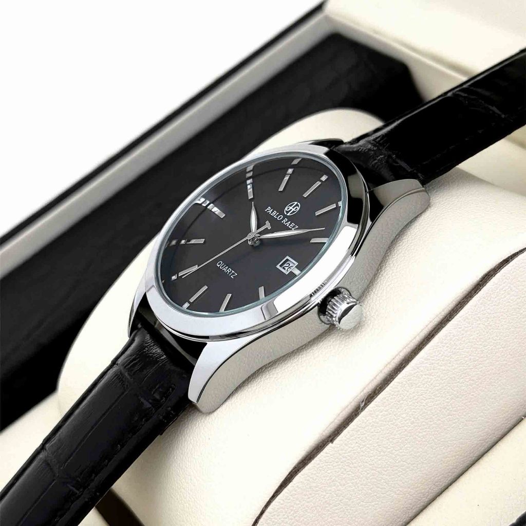 Đồng hồ nam dây da chính hãng PABLO RAEZ 2880 có chức năng lịch chống nước phát sáng mặt số có kèm hộp 38mm CARIENT | BigBuy360 - bigbuy360.vn