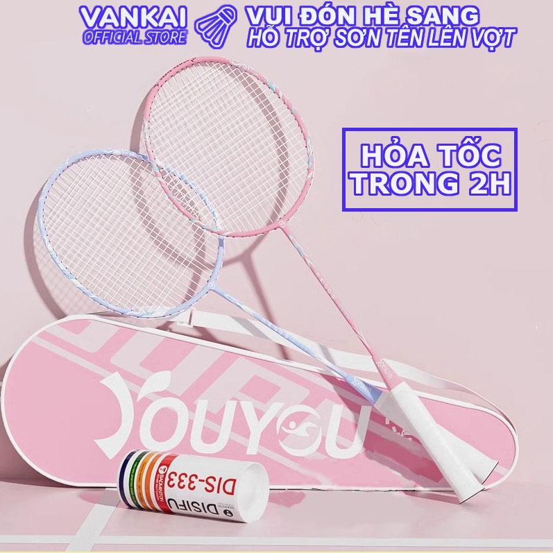Vợt cầu lông đã đan lưới Youyou màu CUTE khung nhẹ siêu bền giá tốt nhất thị…