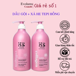 Cặp dầu gội TEPI HE 1000ml chính hãng Dầu gội xả collagen mượt tóc hương nước hoa thơm lâu