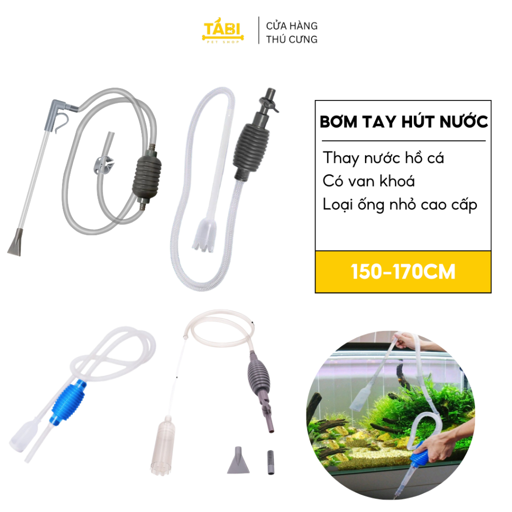   Ống Bơm Tay, Hút Đáy, Thay Nước Hồ Cá, Bể Cá Thuỷ Sinh [BƠM TAY]