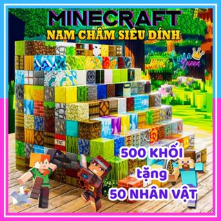 Set 100 200 300 500 Khối Minecraft Nam Châm, Đồ Chơi Mô Hình Lắp Ráp Khối Nam Châm Xây Dựng Từ Tính Minecraft Cho Bé