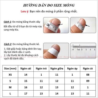 Móng giả đính đá charm nơ cao cấp - B68