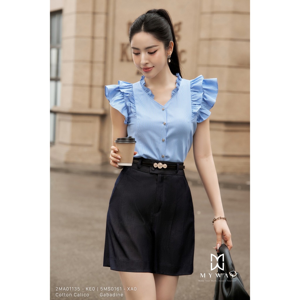 Quần Short Gabadine Nữ MY WAY Dạo Phố Cao Cấp  5MS0161