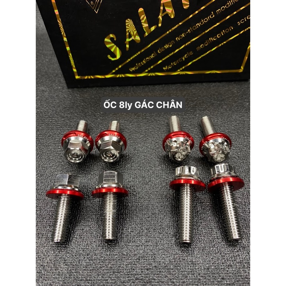 COMBO ỐC GÁC CHÂN SALAYA CHO SONIC,WINNER ,EXCITER,RAIDER (KHÔNG LẮP ĐƯỢC MALAY)