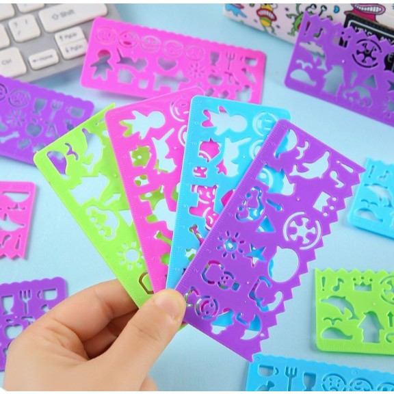 Thước Kẻ 10cm Kết Hợp Vẽ Hình Thú Vị, Thước Kẻ Hình Sáng Tạo Cho Bé