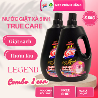 Combo 2 chai màu đen 3,6kg Nước giặt xả 5in1 true care