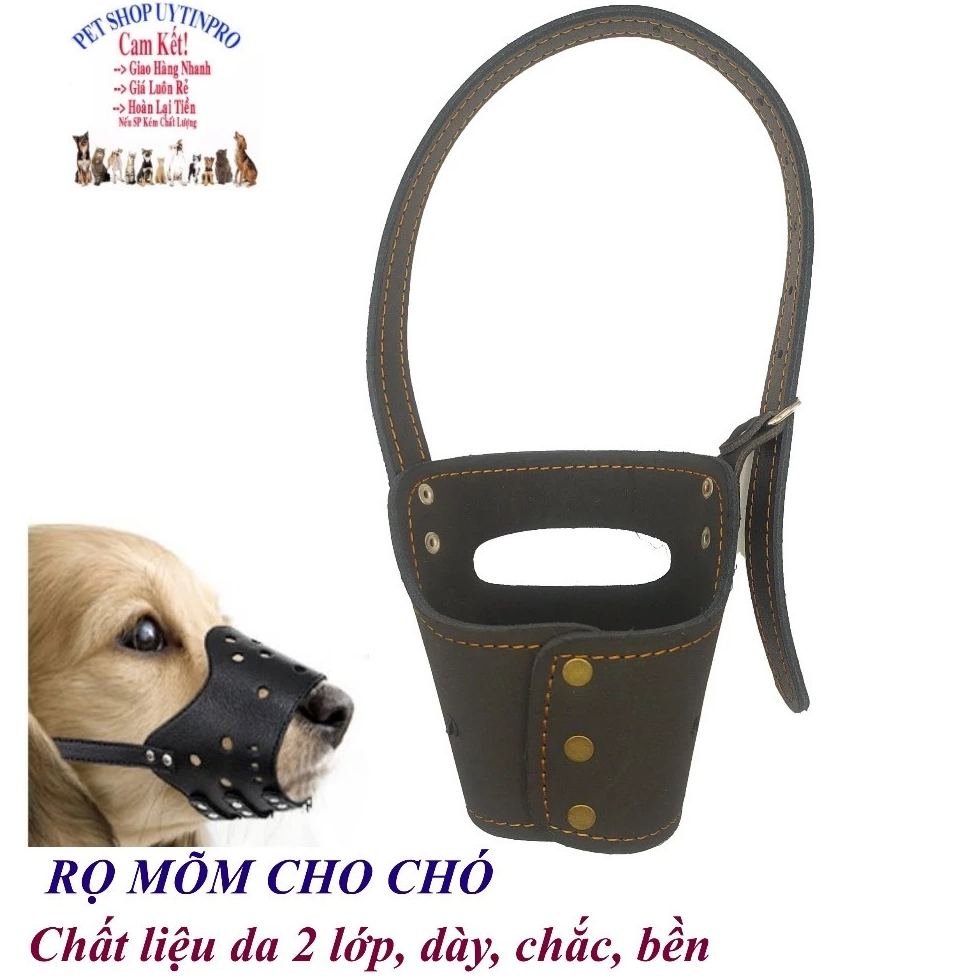 Rọ mõm da cho chó nhỏ, da dày dặn cao cấp nhiều kích cỡ xuất xứ hà nội việt nam