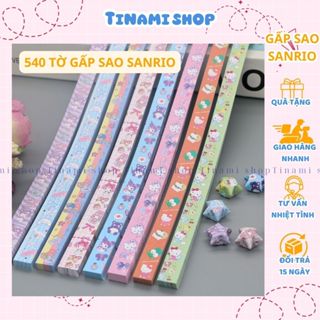 Giấy gấp sao 520 tờ giấy xếp ngôi sao Sanrio giấy origami DIY họa tiết hoạt hình quà tặng may mắn