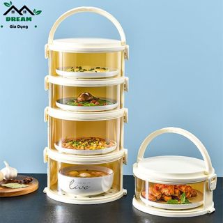 Lồng Bàn 5 Tầng Cao Cấp Giữ Nhiệt Chống Bụi Bẩn Côn Trùng Có Lỗ Thoáng Khí Và Quai Xách Tiện Dụng An Toàn