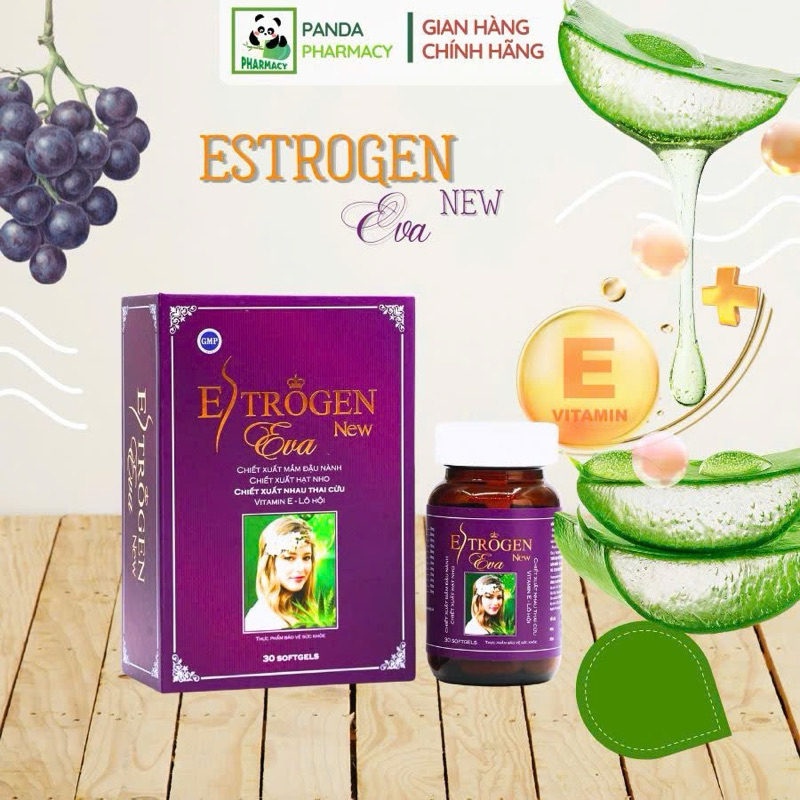 Viên uống hỗ trợ cải thiện nội tiết tố nữ Estrogen Eva new cải thiện khô hạn làm đẹp da chậm lão hóa