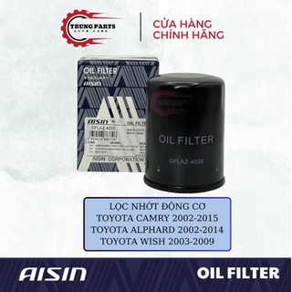 [OFLAZ-4020] Lọc nhớt động cơ Toyota CAMRY/HYBRID 02-15, ALPHARD/HYBRID 02-14, WISH 03-09 Hiệu AISIN
