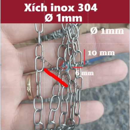 Dây xích INOX 304 Ø [ 1 mm ]