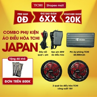 Bộ Phụ Kiện Áo Điều Hòa Tchi Cao Cấp Dung Lượng 50000 MAH Pin Cực Khỏe Chạy 12-15H