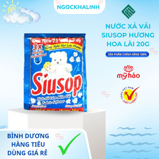  Nước xả vải Siusop Hương hoa lài màu xanh dương 20g   1 dây 10 gói  