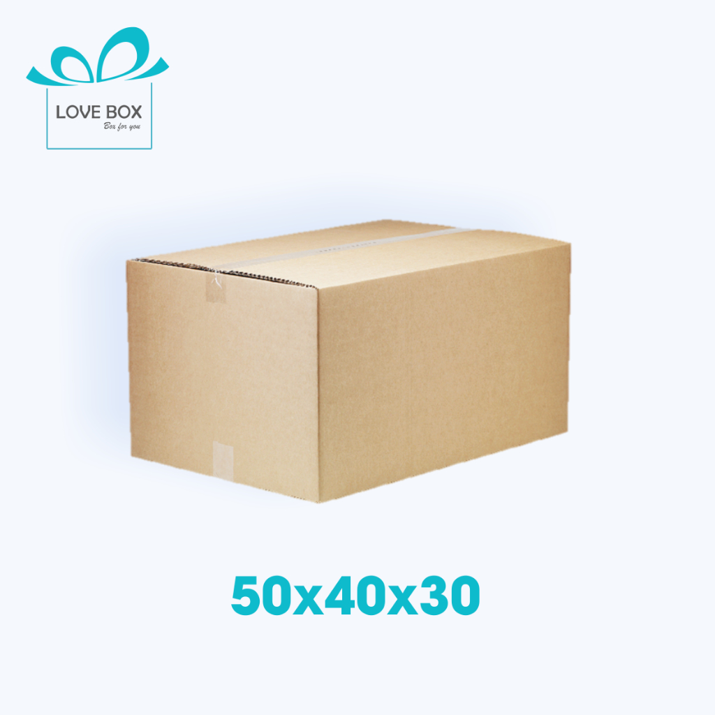 Thùng carton lớn 50x40x30 cm - 10 hộp carton đóng hàng, hộp gói hàng, thùng carton đóng hàng