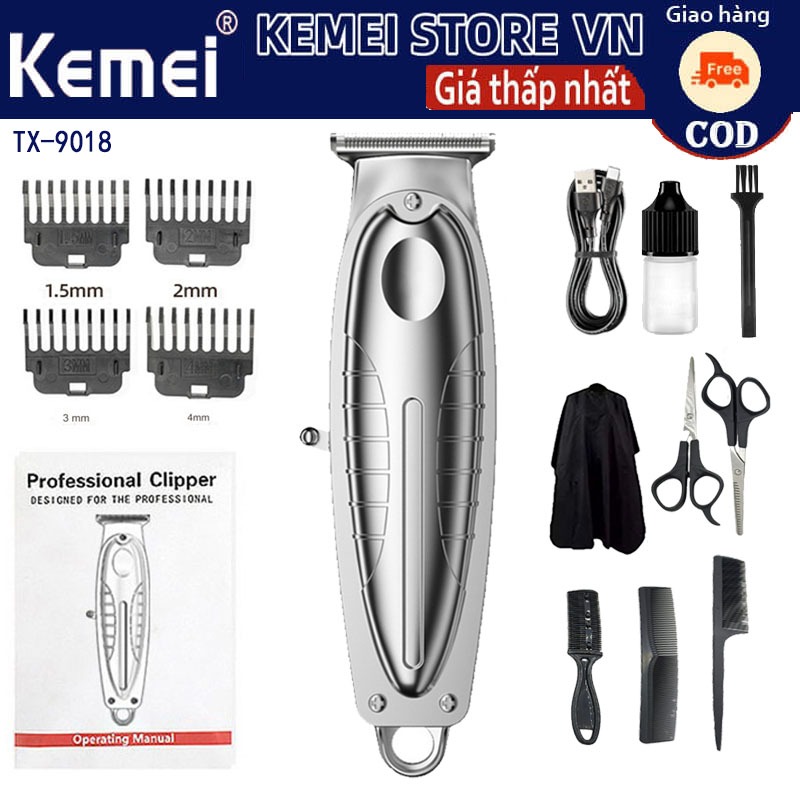 Kemei Tông Đơ Chấn Viền tăng đơ cắt Tăng Đơ Cắt Tóc Không Dây Siêu Mạnh và Sắc,Tông Đơ Cắt Tóc Chuyê