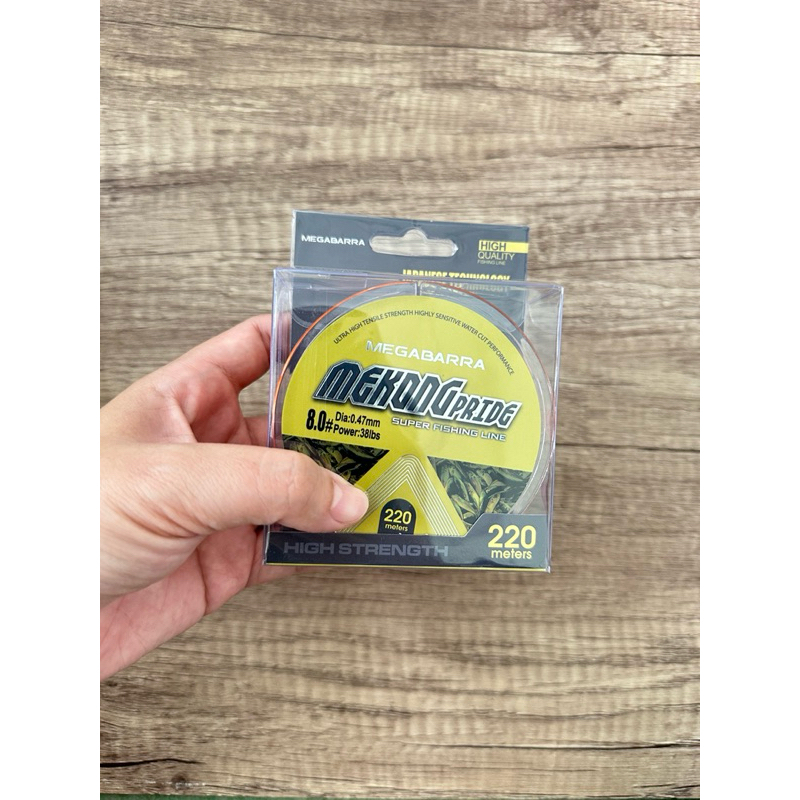 Dây cước câu cá 220m Mekong Pride bản cũ (Megabarra) và bản mới ver2 (HK)
