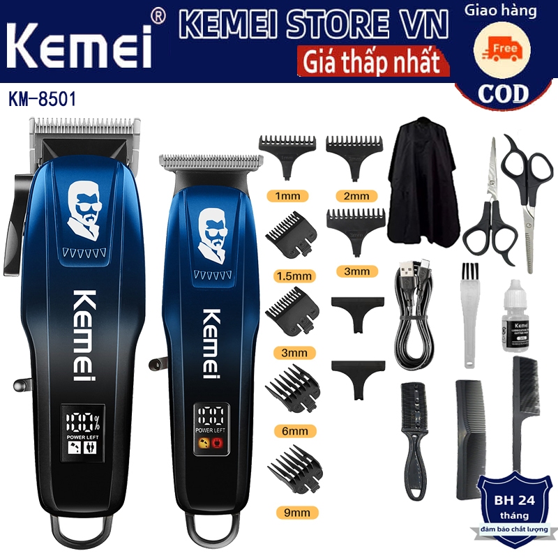 Tông đơ cắt tóc không dây chuyên nghiệp Kemei KM-8501 Tông đơ cắt tóc, Tông đơ cắt tóc chuyên nghiệp, Không dây