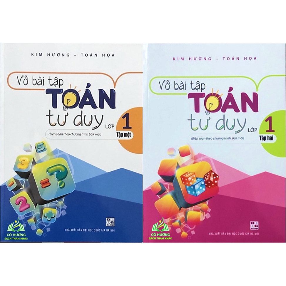 Sách - Combo Vở bài tập Toán tư duy lớp 1 (Tập 1+Tập 2) #huongbook