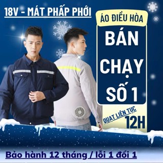 Áo điều hòa Nhật Bản SENKO pin 22V siêu trâu 90000mah sử dụng liên tục 12-14h, Pin quạt JAPAN