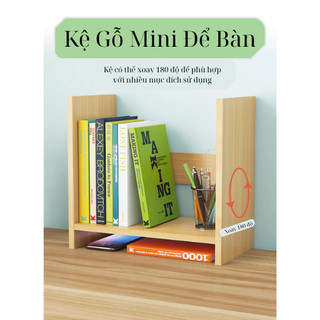  Kệ Sách Để Bàn GSB01  Tùy Biến Kích Thước Làm Bằng Gỗ MDF Chống Xước Gọn Nhẹ,Kệ Decor Phòng Học 