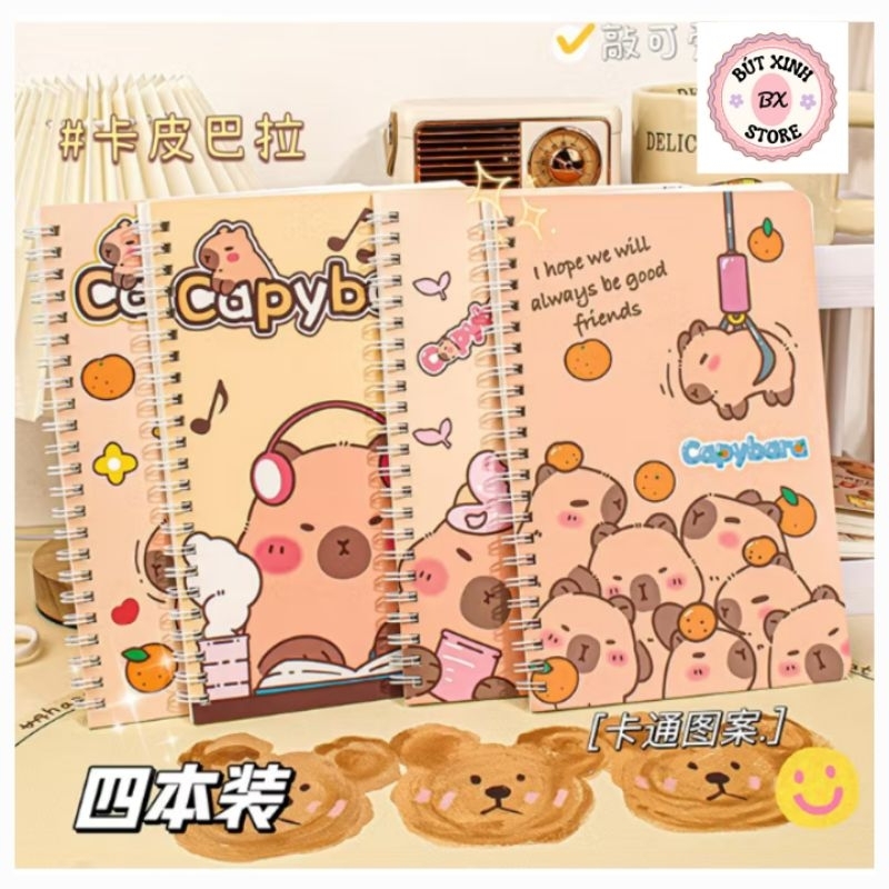 Tập, Vở, Sổ Lò Xo A5 Capybara Trend