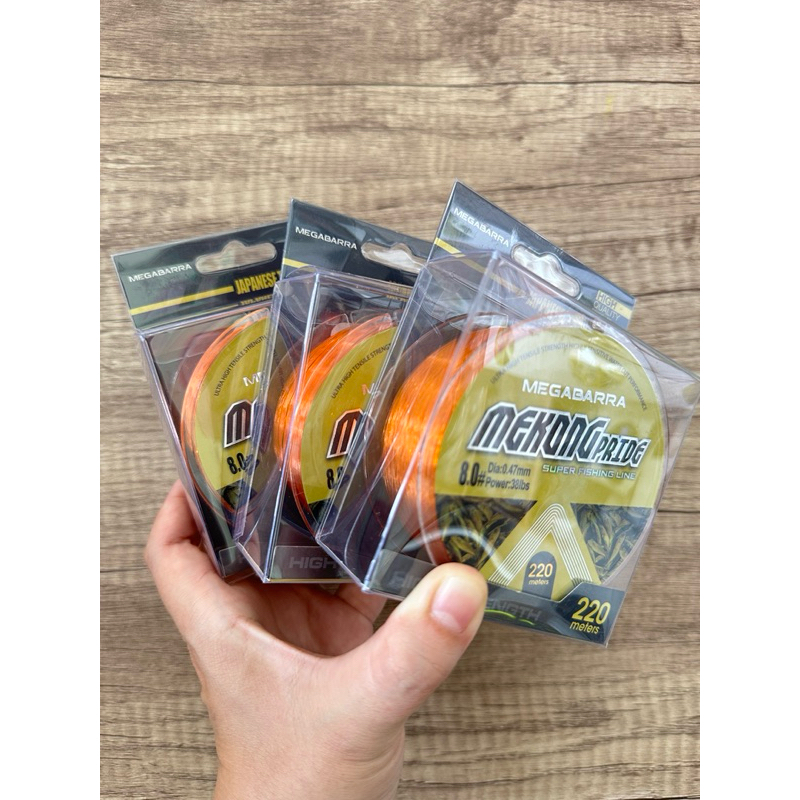 [MUA 2 ĐƯỢC 3] Dây cước câu cá 220m MEKONG PRIDE bản cũ (Megabarra) và bản mới ver2 (HK)