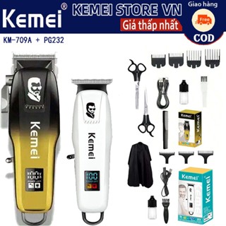 Kemei KM-709A Bộ Tông Đơ Cắt Tóc Mạnh Mẽ Tông Đơ Điện Cho Nam Máy Cắt Tóc Không Dây