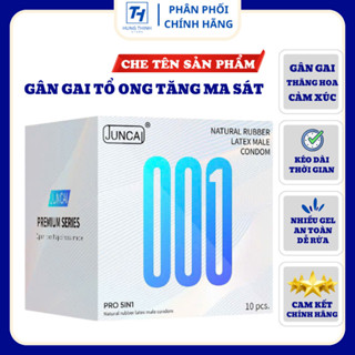 Bao cao su gai JUNCAI Pro 5in1, có gai lớn và gân tổ ong, siêu mỏng 001, bcs kéo dài quan hệ