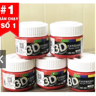 Màu acrylic 3d 100ml tươi sáng vẽ trên mọi chất liệu