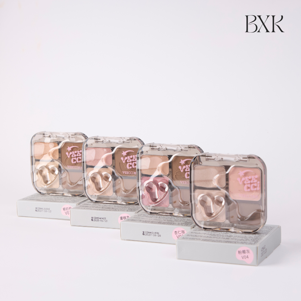 Bảng phấn tạo khối VEECCI bắt sáng highlight má hồng tự nhiên lâu trôi chống nước