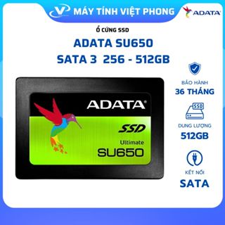[FULLVAT] Ổ CỨNG SSD ADATA SU650 512GB 256GB SATA3 2.5 INCH (ĐỌC 520MB/s, GHI 450MB/s)