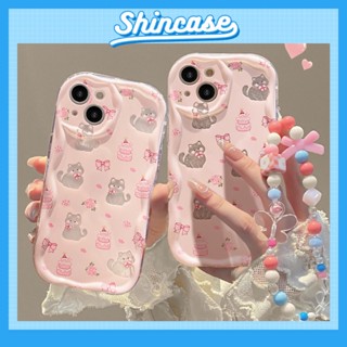 Ốp Lưng iPhone Mèo Xinh Viền Sóng Nổi, Chống Sốc, Bảo Vệ Camera - iP 7/8/X/XS/11/12/13/14/15/16/17/Plus/Pro/Max/Air