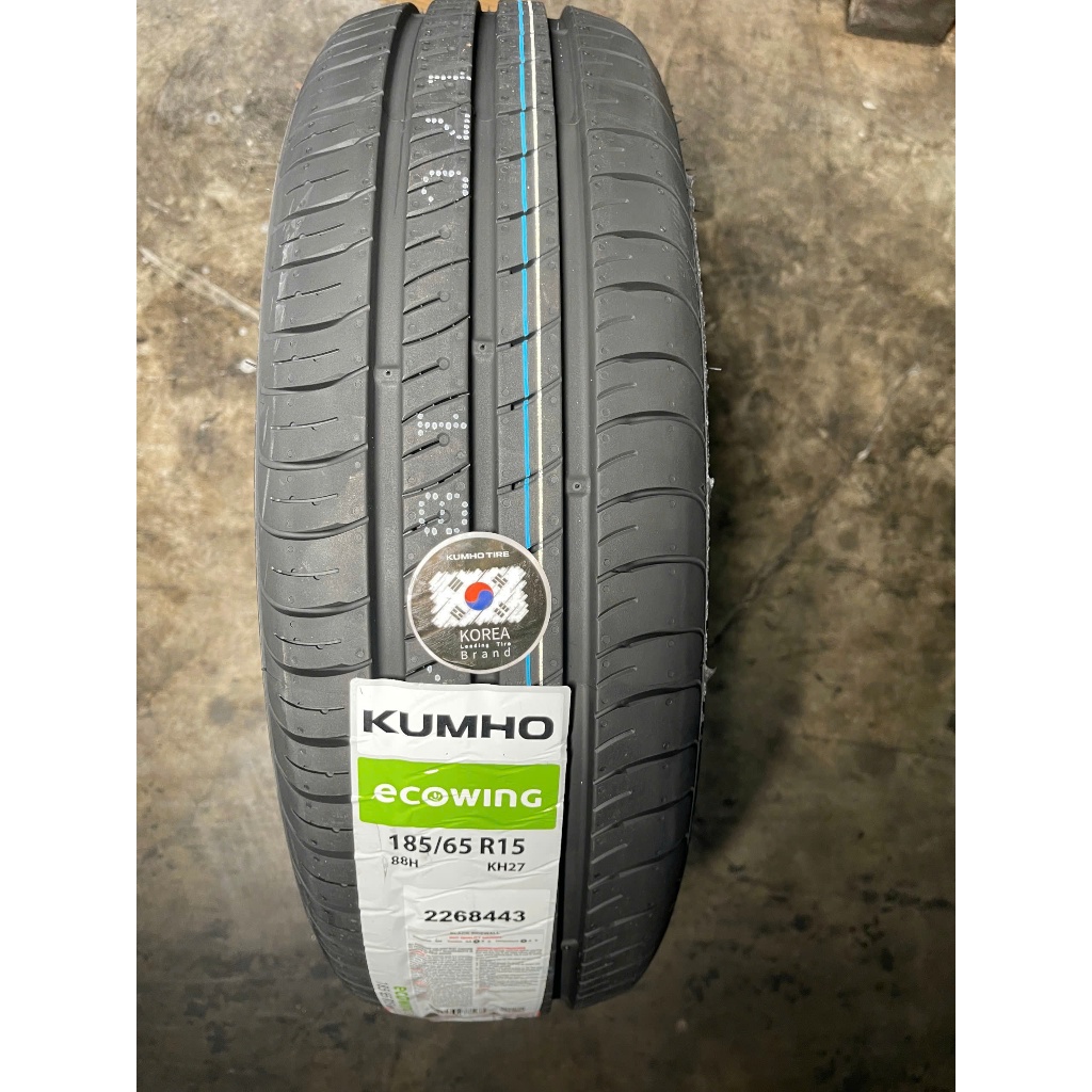 Lốp ô tô Kumho Việt Nam 185/65R15 88H KH27 date 2025 mới 100%, hàng chính hãng bảo hành 7 năm