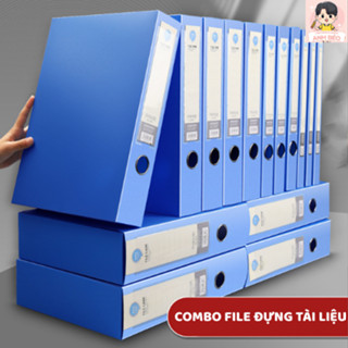 Combo Hộp File Đựng Tài Liệu A4, Bìa Đựng Hồ Sơ Văn Phòng Nhiều Kích Thước Giúp Lưu Trữ Bảo Quản Giấy Tờ