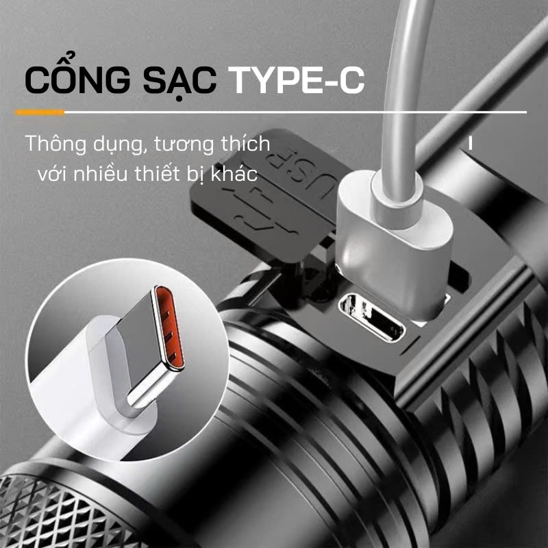 Đèn Pin Chiếu Sáng Asaki Đen Cầm Tay Có Thể Điều Chỉnh Xa Gần | BigBuy360 - bigbuy360.vn