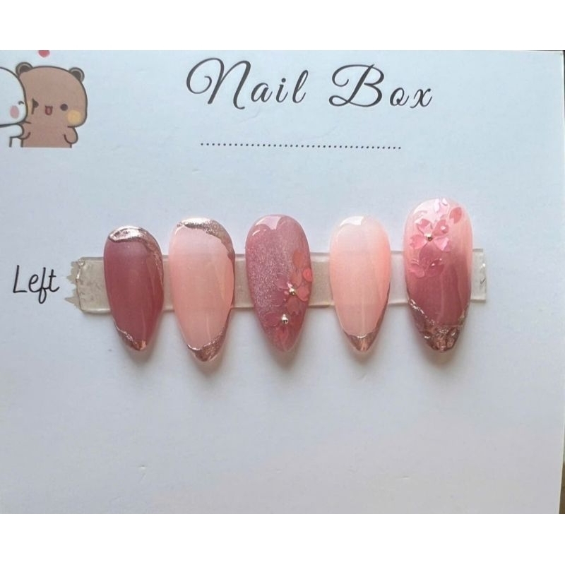 Nails thiết kế mắt mèo hoa mẫu N09