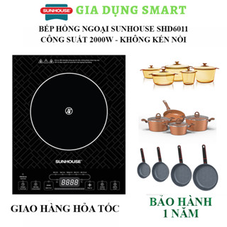 [HỎA TỐC 2H] Bếp hồng ngoại cơ đơn Sunhouse SHD6011 2000W, chính hãng phân phối bảo hành 1 năm