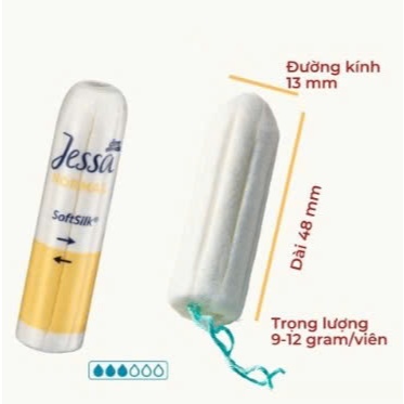 Lẻ nút tampon Jessa, Facelle Đức, tampon băng vệ sinh dạng nút