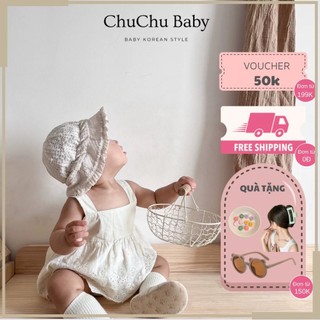 Mũ bucket cho bé mũ tai bèo bé gái họa tiết ren dễ thương từ 6 tháng - 20 tháng - Chuchu Baby 