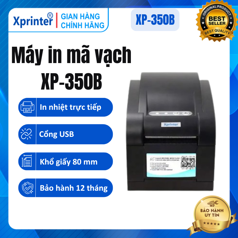 Máy in mã vạch Xprinter XP-350B USB